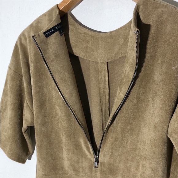 HYFVE Faux Suede Shift Mini Dress - Picture 6 of 9